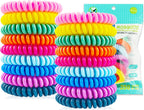 18 Pack Mosquito Repellent Bracelets with 60 Pack Mosquito Patches, DEET-Free Insect & Bug Repellent Wrist Bands for Kids & Adults Outdoor Camping Fishing Traveling