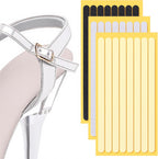 Neer 24 Pcs Sandal Heel Strap Cushion Strips for Women Liner Inserts Grips Foot Ankle Protectors Shoe Strips for Slingbacks, Loose Shoes Sandals, 3.78 x 0.24 Inches (Black,Beige and Grey)