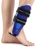 Velpeau Ankle Stabilizer Brace for Sprain, Ligament Injury (Grade 1 to 2), Tendonitis, Adjustable Stirrup Ankle Support Splint for Women and Men,Reversible Left & Right Feet,One Size (Gel Pads, Blue)