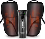 FIT KING Air Compression Leg Massager with Heat - Calf Massager for Circulation Helpful for Pain Relief RLS Edema and Relaxation - Great Gift for Wife Mom
