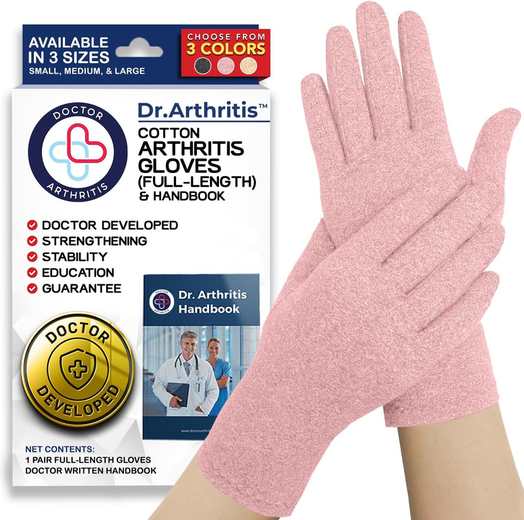 Doctor Developed Full Fingered Arthritis Compression Gloves Men and Women for Arthritis, Raynauds Disease & Carpal Tunnel