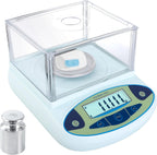 FOUR E'S SCIENTIFIC Lab Scale 300g x 0.001g Accuracy - High Precision Laboratory Analytical Balance with Windshield Digital Scientific Scale Jewelry/Kitchen Scale