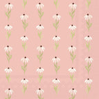 IHR Ideal Home Range Party Napkins Disposable 3-Ply Paper Lunch Napkin Pack, 6.5" x 6.5", Pink Daisy, 20-Count