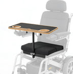 TYYIHUA 2-in-1 Wheelchair Tray Table & Seat Cushion Combo | Fits 17"+ Seat Width | Adjustable Bamboo Lap Desk with Quick-Release | for Electric & Transport Wheelchairs, Adults & Seniors