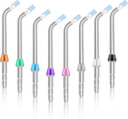 Nuanchu 8 Pieces Compatible with Waterpik Replacement Flossers Replacement Tips, Classic Jet Tips Flosser Refill Heads Replacement Heads for Water Toothpick