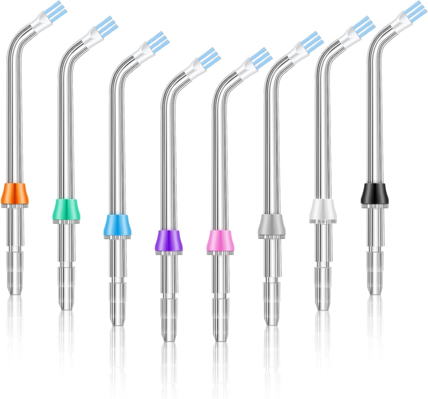 Nuanchu 8 Pieces Compatible with Waterpik Replacement Flossers Replacement Tips, Classic Jet Tips Flosser Refill Heads Replacement Heads for Water Toothpick
