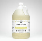 Rustic Strength Natural Dish Soap, Lemon & Eucalyptus, High-Lathering, Concentrated, Biodegradable, Plant-Based Formula, 1 Gallon Plastic