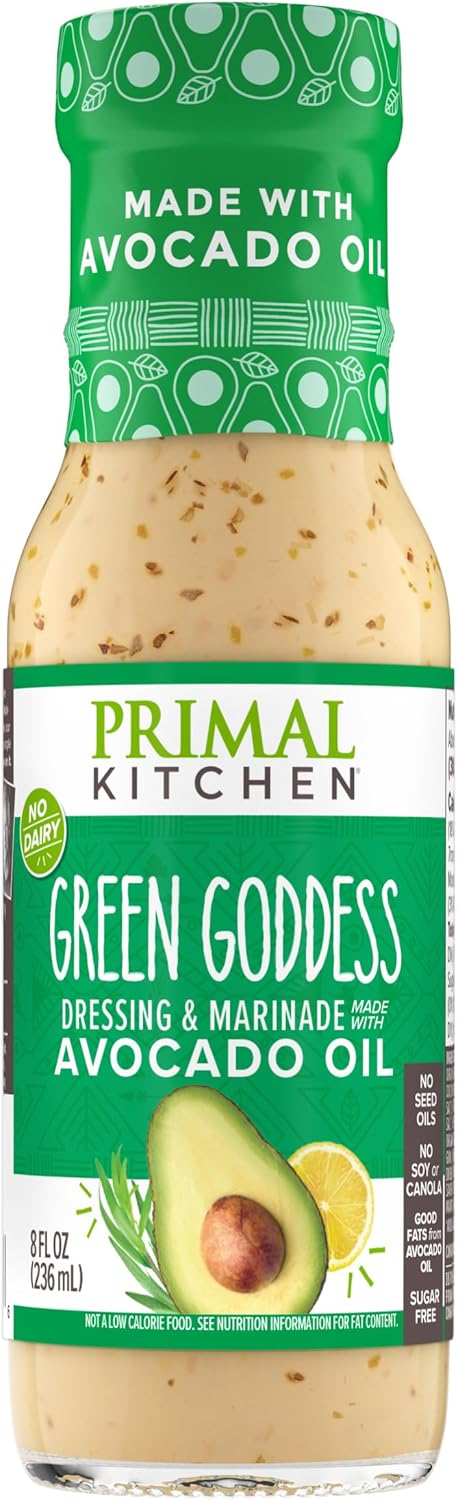 Primal Kitchen Green Goddess Salad Dressing & Marinade made with Avocado Oil, Whole30 Approved, Paleo Friendly, and Keto Certified, 8 Fluid Ounces