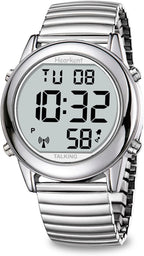 Large Digital Talking Watch English Speaking for The Blind, Elderly or Visually impaired Receives US Signals Automatic Time and Date Correction Big Numbers Easy to See Loud and Clear-Hearkent-2117M