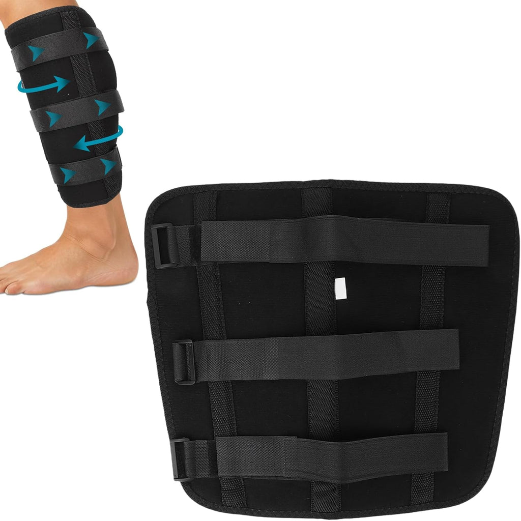 Agatige Calf Fixed Stabilizer, Comfortable Fibula Fracture Brace Calf Support Strap Splint Tibia and Fibula Protector Shank Fracture Fixation Strap for Men and Women (S)