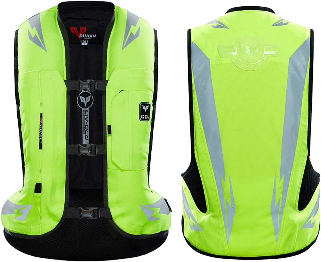 Motorcycle Airbag Vest Inflatable Impact Relief Vest Nylon 600D Fabric, Wear-resistant And Tear-resistant Suitable For Riding, Horse Riding And Outdoor Sports (60CC Cylinder Capacity, Without CO2 Cyli