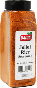 Badia Jollof Rice Seasoning, 28 oz – African Blend of Tomato, Peppers, Onion & Spices, Bold Savory Flavor, Gluten Free