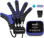 Hand Rehabilitation Robot Gloves Mobility Finger Training Equipment for Hemiplegia Stroke Cerebral Palsy Patient with USB Chargeable (Blue Size Large) Right Hand