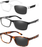 DONGDI Blue Light Blocking Reading Glasses 3 Pack photochromic Readers for Women Men,Anti Glare UV Ray Filter Eyeglasses… (3pack-mix, 2.50)