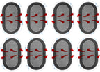Replacement Arms Gel Pads for ARMS Muscle Training System 2 Sets of 8 Gel Pads