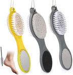 3Pcs 4 in 1 Foot File Callus Remover with Pumice Stone,Foot Rasp Sandpaper,Professional Pedicure Tools for Dead Skin Removal Home Foot Care Ergonomic Non Slip Handle