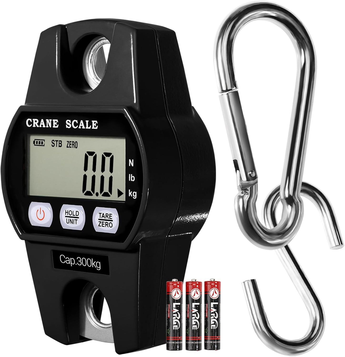 GRAM PRES Digital Hanging Crane Scale 660LB/300KG， Deer Hunting Scales, Farm,Fishing, Fish, Meat，Game,Luggage Scale with Hold/Tare