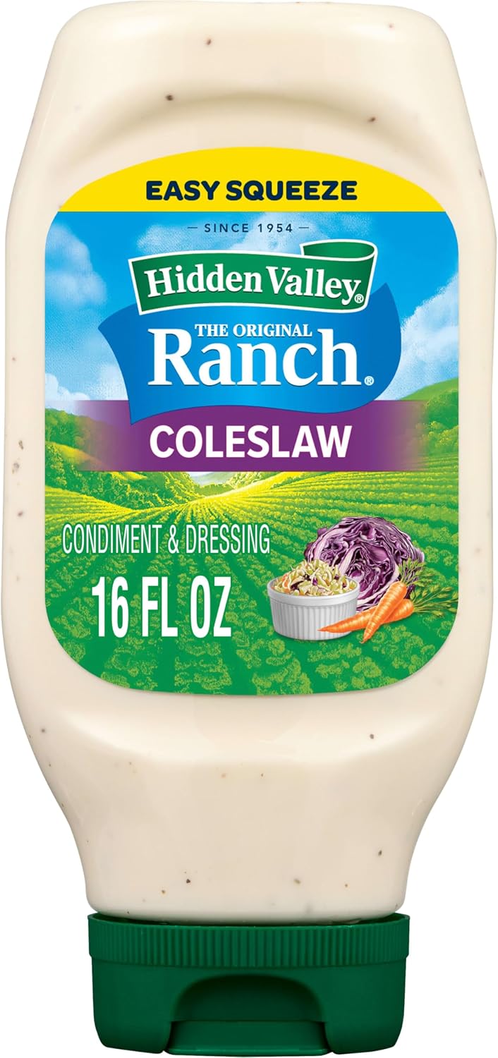 Hidden Valley Coleslaw Ranch Condiment and Dressing, Easy Squeeze Bottle, 16 Fl Oz (Package May Vary)