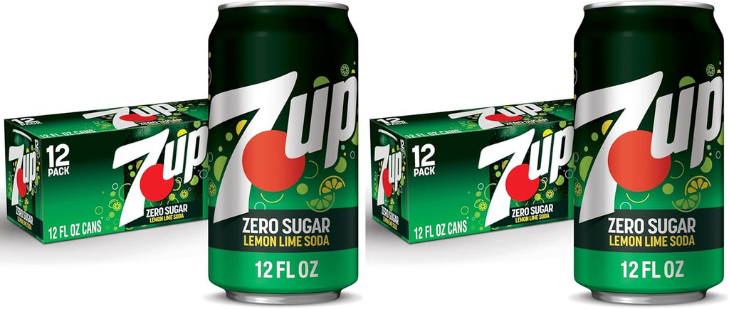 7UP Zero Sugar Lemon Lime Soda, 12 fl. oz. Cans, (Pack of 24)