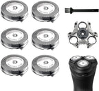 SH30 Replacement Heads Compatible with Philips Shavers Series 1000, 2000 And 3000, Replacement Blades for Norelco 3000 with 6pcs Blades And 1pcs Retaining Ring