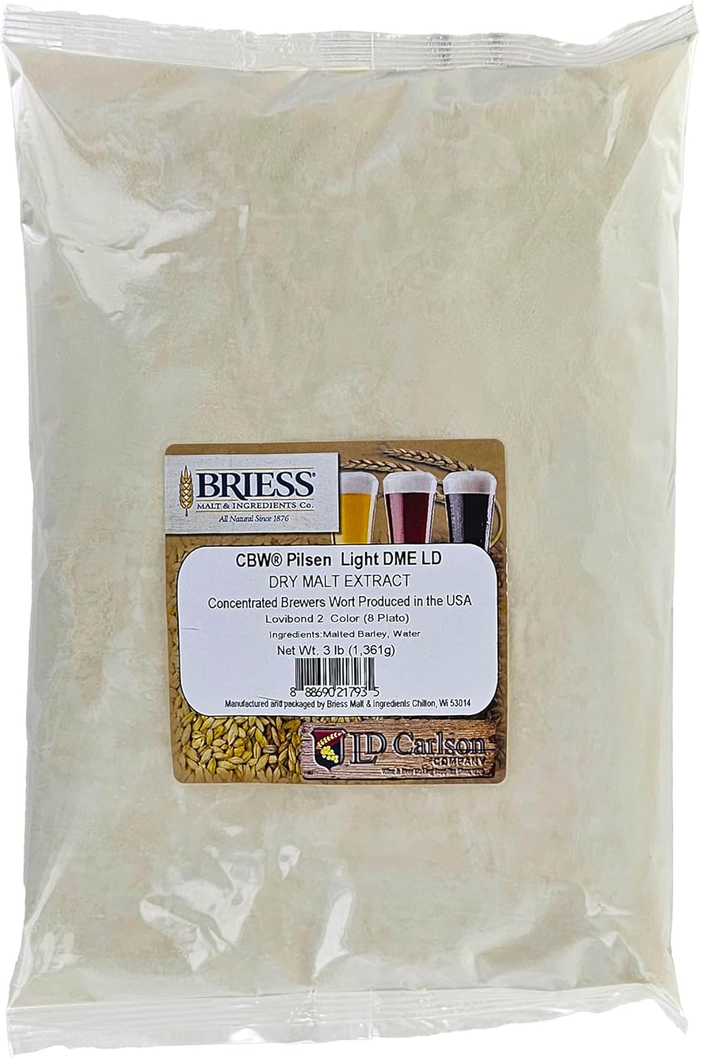 Briess Dried Malt Extract- Pilsen- 3 Lb.