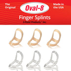 3-Point Products Oval-8 Finger Splint, Support and Protection for Arthritis, Trigger Finger or Thumb, and Other Finger Conditions, Size 5 (Pack of 3) available in Beige or Clear