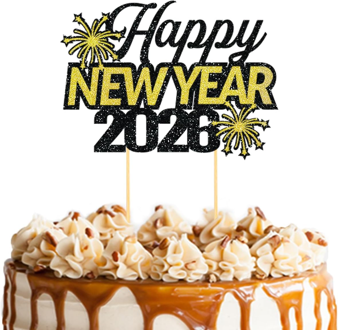New Year Cake Toppers for New Year Party Decoration Supplies (happy new year)