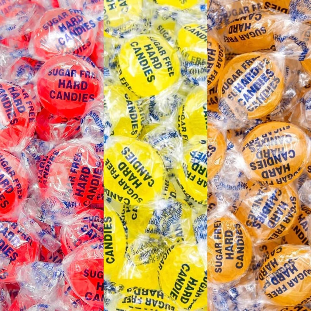 Sugar Free Special Candy Mix – 1.5 lb Hard Candy Assortment, Cinnamon Discs, Butterscotch Candy and Lemon Drops, Individually Wrapped Bulk Candy for Parties, Office Candy Bowls, and Holiday Treats