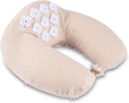 Kanjo Memory Foam Acupressure Neck Pillow - High Density Memory Foam Core - Travel Accessory Pillow - Relieves Neck Pain and Back Pain - Includes Carry Bag