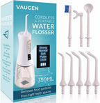 Cordless Portable Water Flosser for Teeth | Deep Cleaning, Gentle on Gums | 5 Smart Modes | LED Display | 350ML Tank | IPX7 Waterproof | 8 Tips | Rechargeable