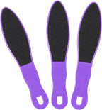 3pcs Foot File Callus Remover with Double-Sided Sand Paper Reusable Foot Scraper Pedicure Tool Foot Rasp Multi Purpose Feet Care Kit for Exfoliator Remover Dead Skin Hard Skin Calluse (Purple)
