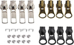 Meikeer 12-Piece #5 Universal Zipper Slider Replacement Kit - Includes Sliders for Easy Repair of Metal, Plastic, and Nylon Coil Luggage, Bags, and Jackets