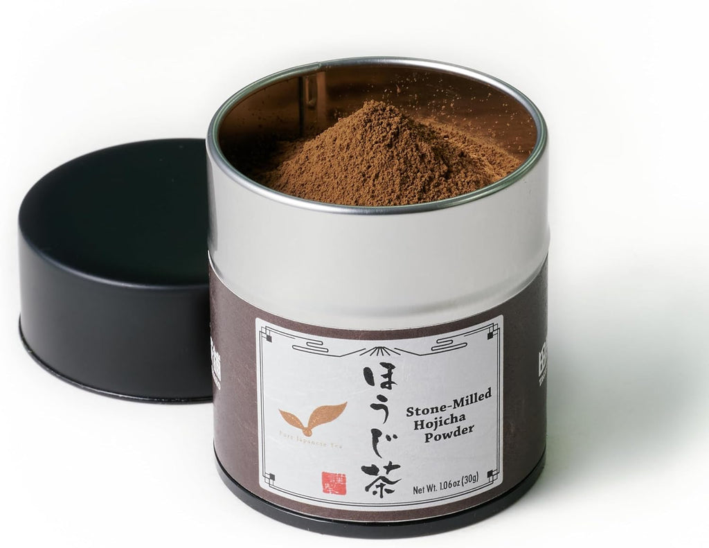 TAGASHIRA CHAHO Hojicha Powder (30g/1.06oz) - Kyoto Uji, Stone Milled, Japanese Roasted Green Tea Latte Powder, Low caffeine, 100% Product of Japan