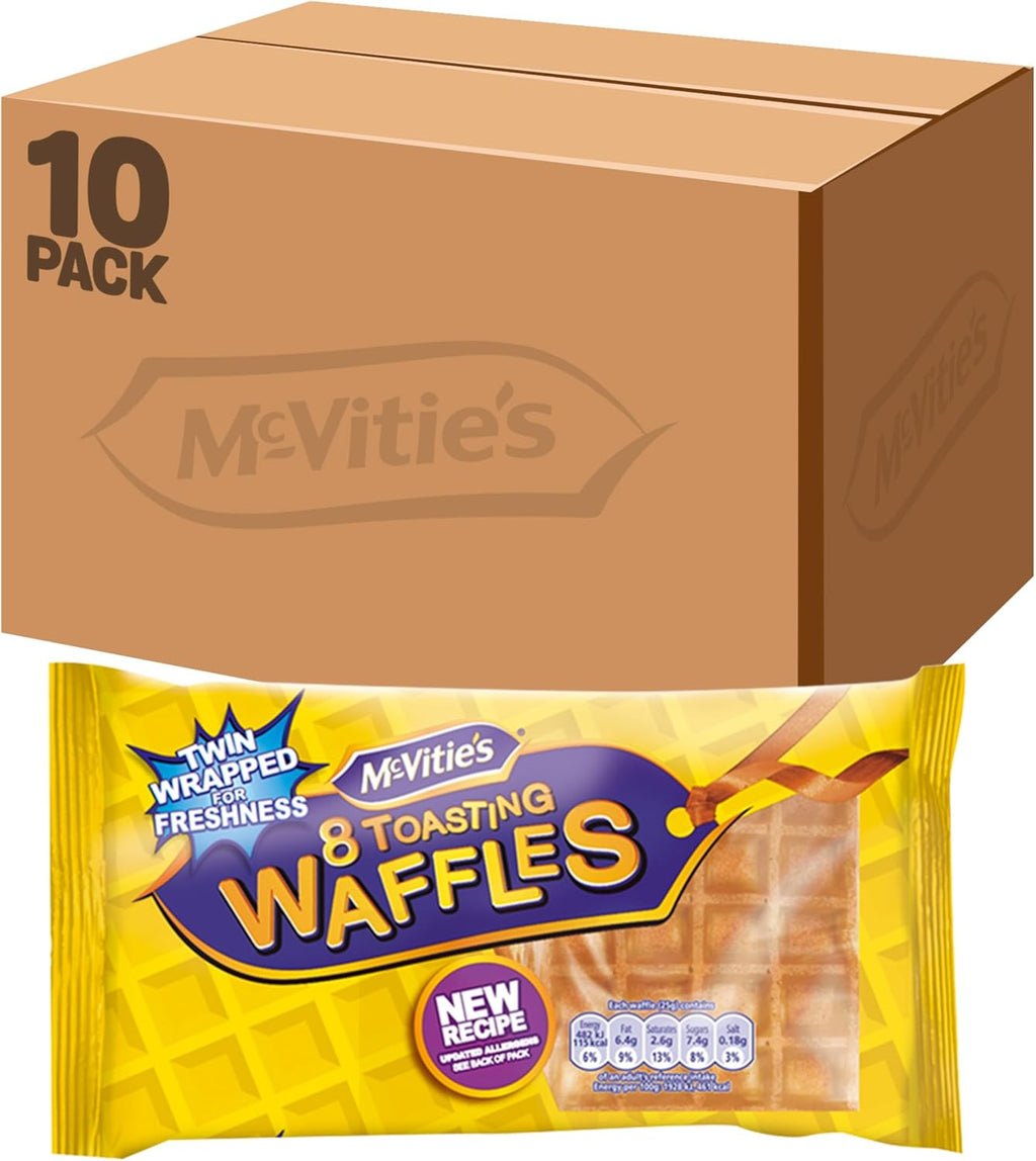 McVitie's Toasting Waffles 8 Waffles - Pack of 10