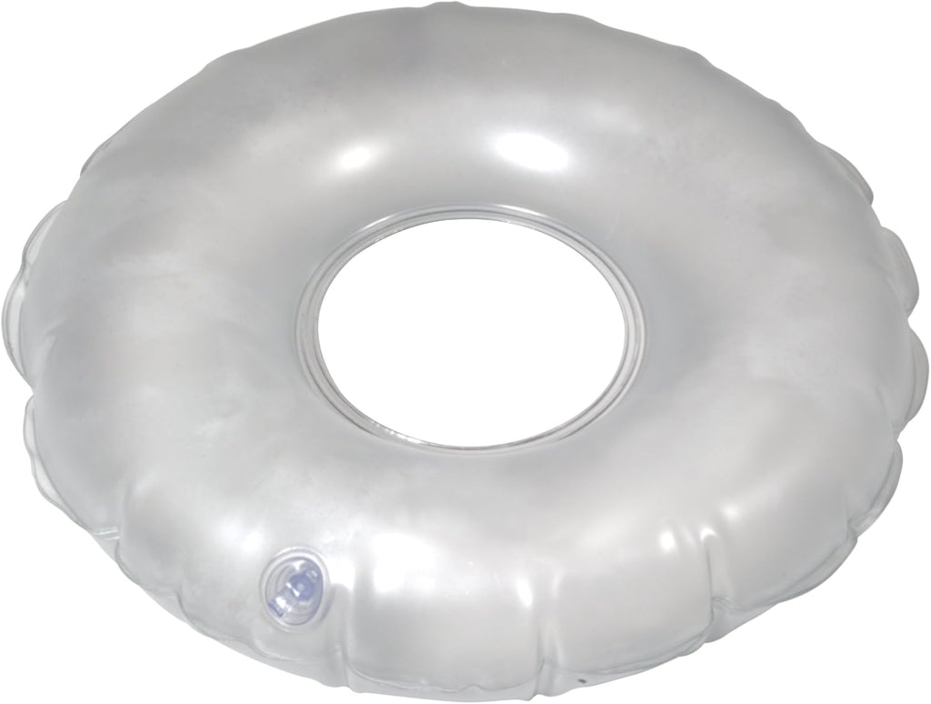 Drive Medical Inflatable Vinyl Ring Cushion, Grey, Universal