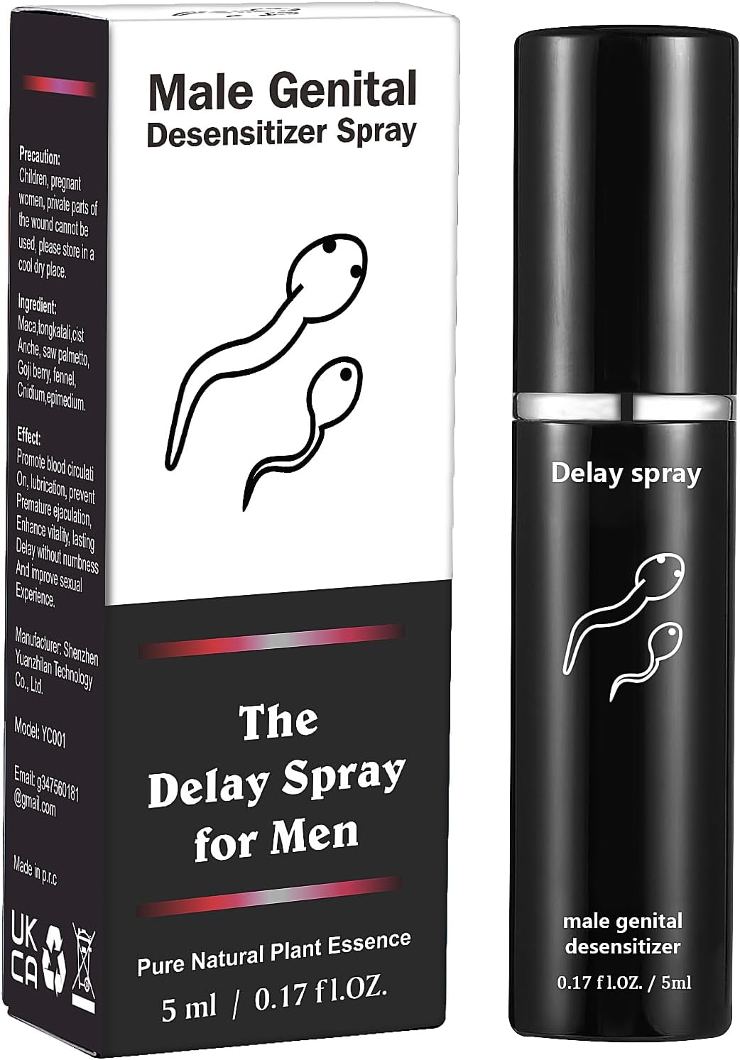 Delay Spray Sexual-Enhancer for Men - to-Last Longer in Bed, Effectively Extends Men's Time and Enhances Comfort ，0.17 fl oz 50 Pumps