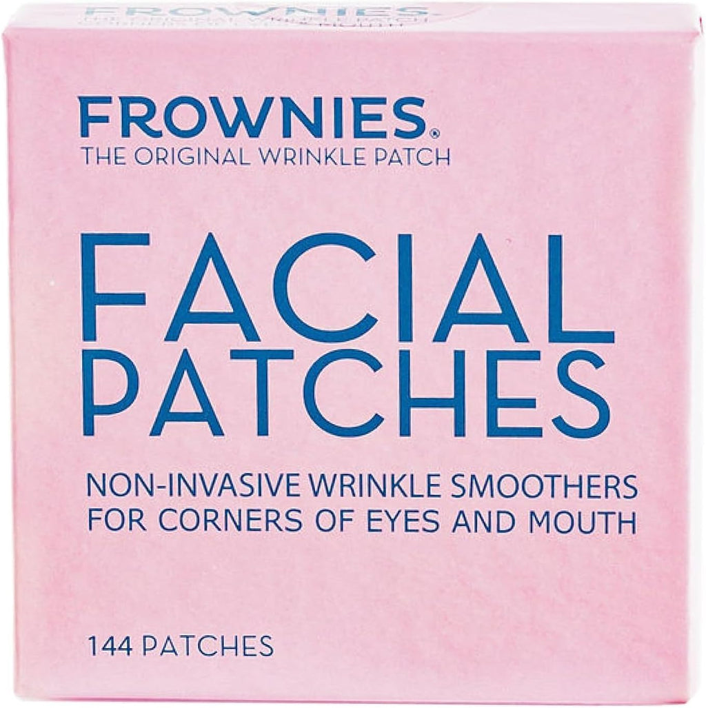 Frownies Facial Patches for Wrinkles on the Corner of Eyes & Mouth - Hypoallergenic Anti-Wrinkle Face Tape - Wrinkle Patch to Smooth & Soften Crow’s Feet & Smile Lines - For Overnight Use, 144 Patches