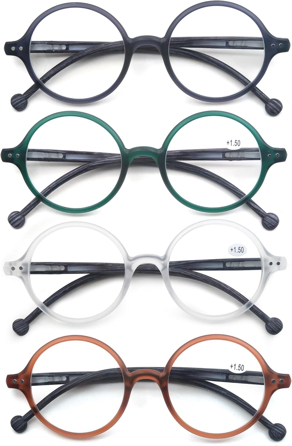 Round Reading Glasses Women Men Blue Light Blocking Circular Readers Unisex Ultra Lightweight Circle Cheaters Glasses