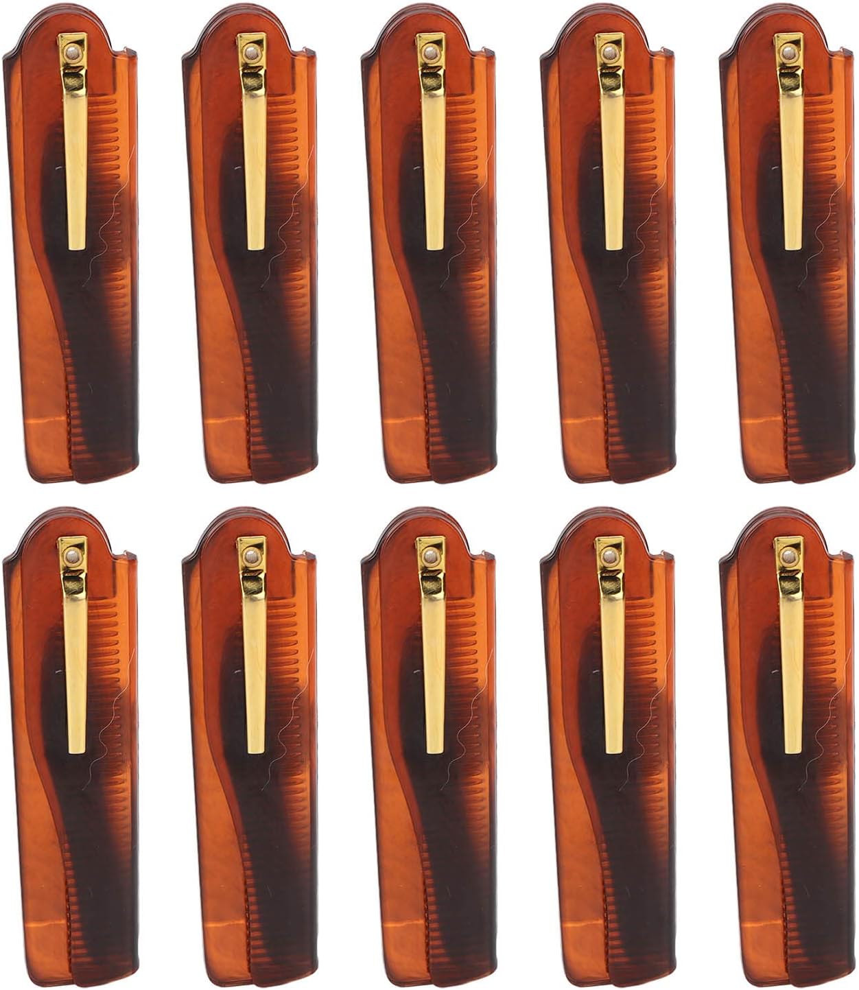 10 Pcs Folding Comb,Folding Pocket Comb Fine Tooth Comb Pocket Beard Comb Handmade Folding Pocket Comb for Styling Hair Mustache Beard