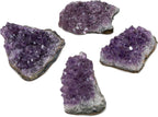 Set of 3 to 7 Natural Amethyst Druzy Clusters (0.75 lb) – Raw Crystal Geodes for Meditation, Reiki & Home Décor – Spiritual Healing Stones – Handpicked from Uruguay