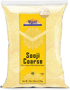 Rani Sooji Coarse (Farina, Suji, Rava, Rawa, Wheat Semolina) Flour 32oz (2lbs) 908g ~ All Natural | Vegan | NON-GMO | Kosher | Indian Origin