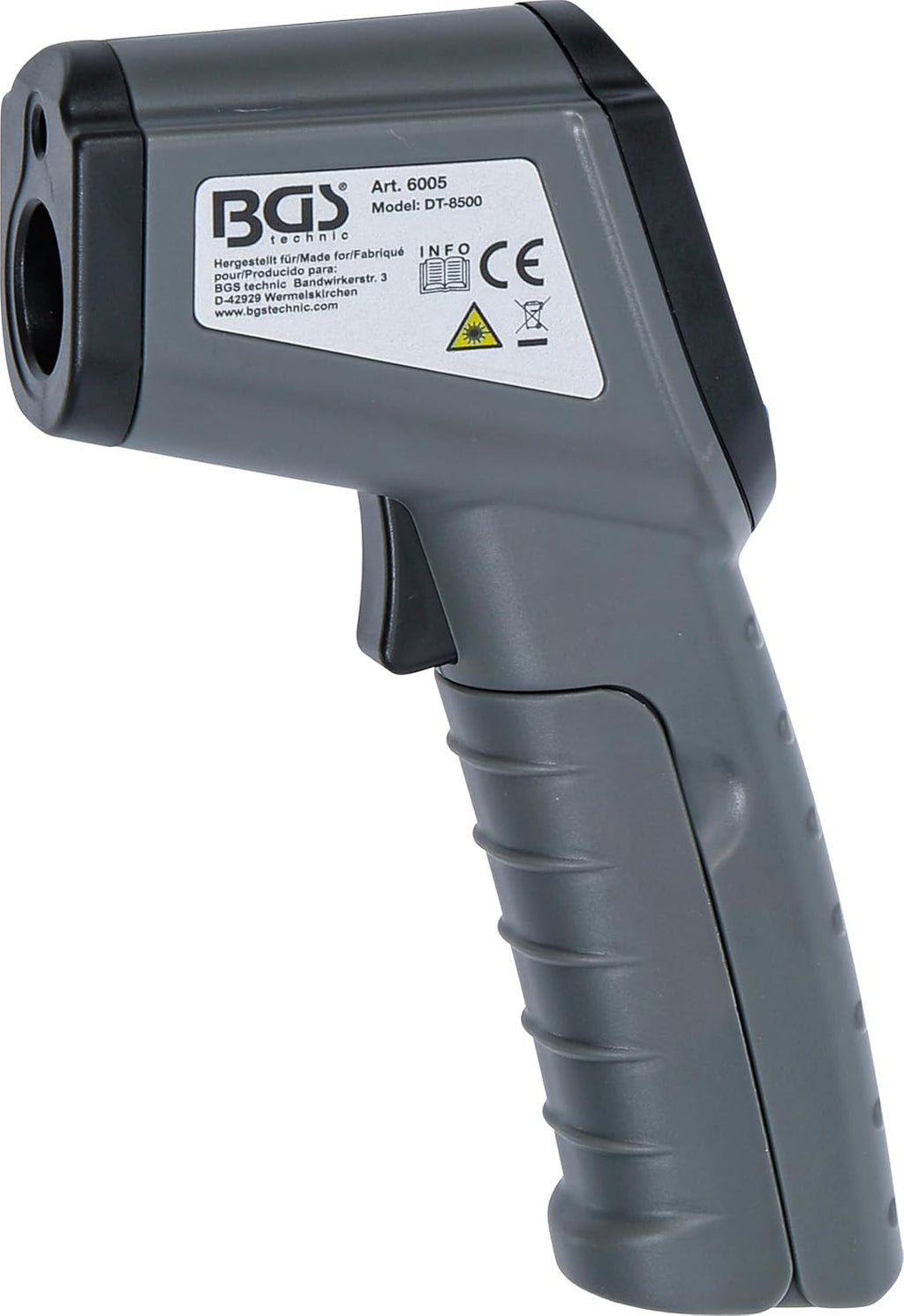 BGS digital laser thermometer, -50 to + 500 degrees Celsius, 6005, pack of 1