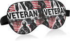 Travel Essential Sleeping Eye Cover with Elastic Adjustable Band Blackout Motel Vintage American Flag Military Hotel
