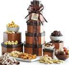 Broadway Basketeers Get Well Gift Basket Tower – Gourmet Care Package with Cookies, Sweet & Savory Snacks for Men, Women – Encouraging Get Well gifts for Recovery, After Surgery, Thinking of You