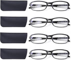 DOOViC 4 Pack Blue Light Blocking Reading Glasses for Men Women TR90 Sturdy Ultra Lightweight Readers 1.75