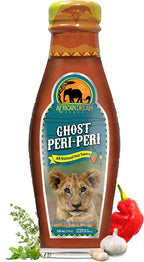 Ghost Peri-Peri Hot Sauce by African Dream Foods | All-Natural Spicy Piri-Piri Sauce with African Ghost Peppers | Vegan, Non-GMO, Gluten-Free| Glass Bottle, 5 fl oz
