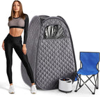 Portable Sauna for Home Full Body Personal Sauna Steam Sauna at Home Spa with 2.6L 1000W Steam Generator, 90 Minute Timer, Foldable Chair, Remote Control Included(Dark Grey)