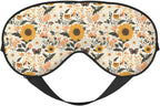 Eye Sleep Mask for Women Men - Adjustable Buckle Flower Sunflower Butterfly Print Travel Eye Masks for Sleep Mask Blackout, Comfy Sleeping Blindfolds for Women Men, Funny Blindfolds for Party Games