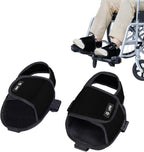 SPRING SEAON Wheelchair Restraint Shoes Breathable Oxford Fabric with Adjustable Straps, Prevents Feet from Sliding Off, Easy to Wear Wheelchair Shoe Holder for Disabled & Rehab Patients