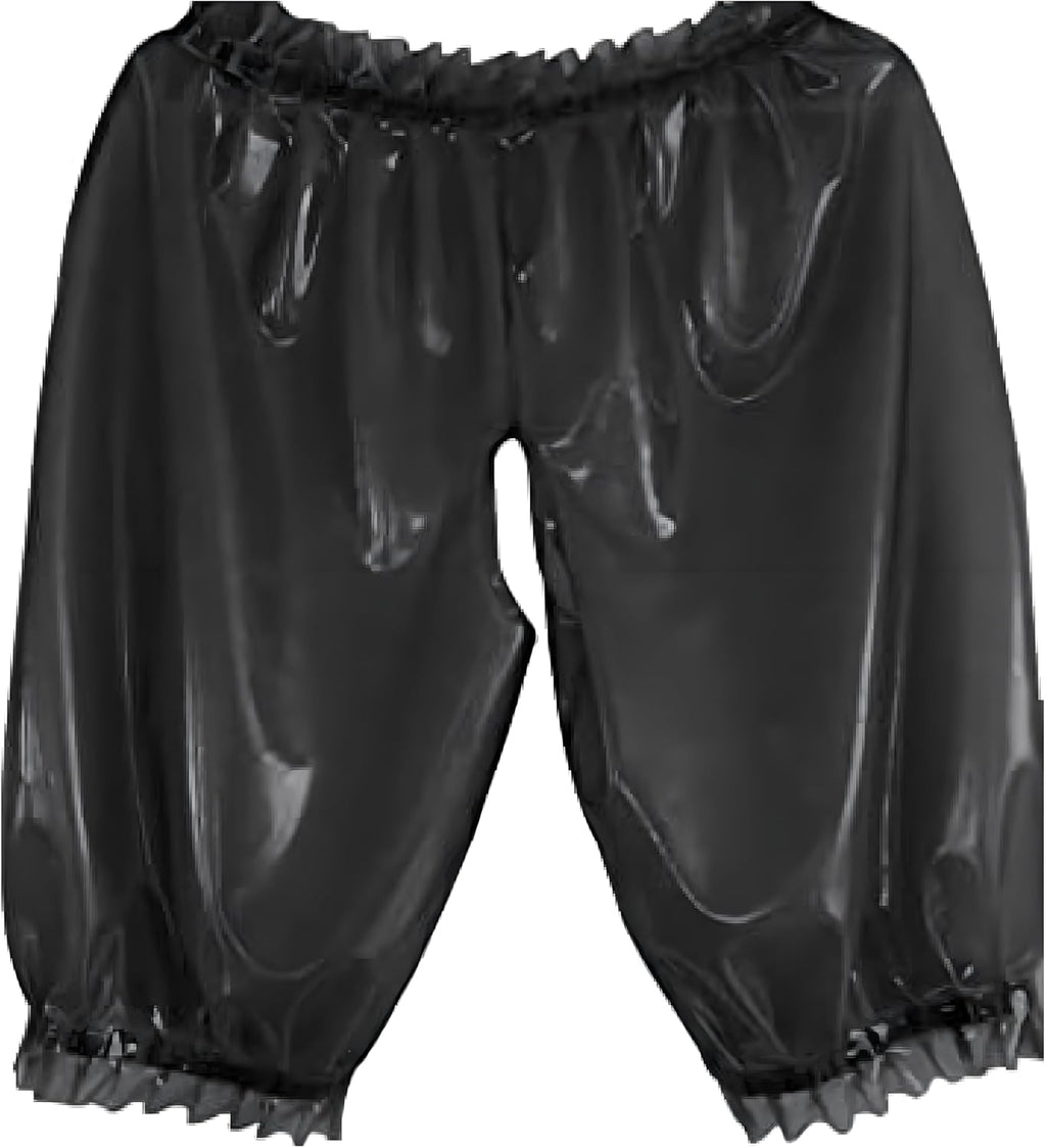 Black Sexy Boxer Latex Pants Rubber Shorts Lingerie Party 0.4mm Role Playing